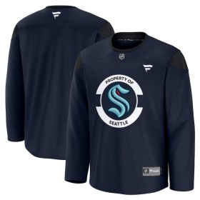 Män Ishockey Seattle Kraken tröja med eget tryck Fanatics Team Practice 2024-25 Navy